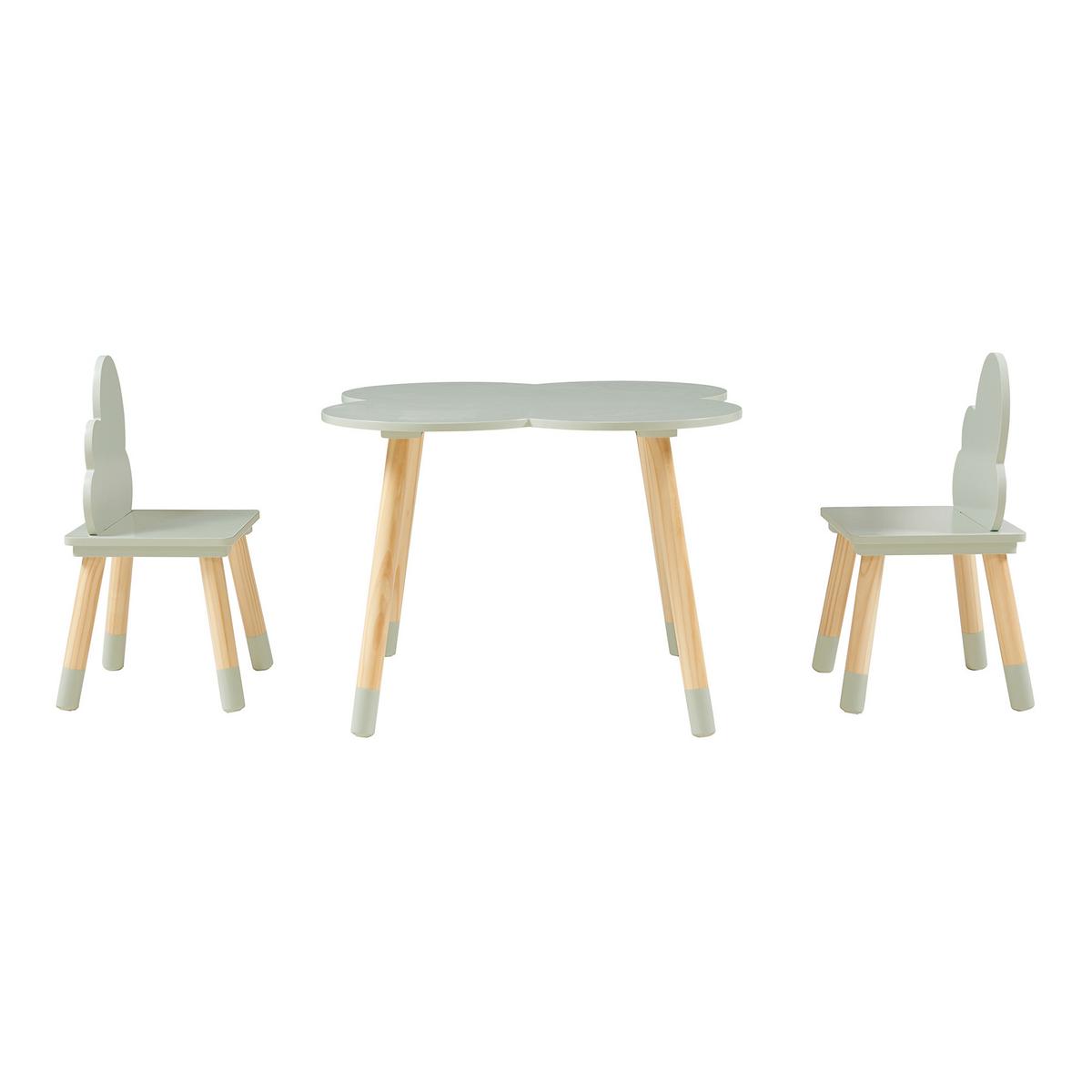 KINDERSITZGRUPPE Epim - Mintgrün, Holz/Holzwerkstoff (60/44/60cm) - [en.casa]