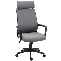 BÜROSTUHL Polyester Schaumstoff Dunkelgrau - Dunkelgrau, Kunststoff (60.5/117/69cm) - HOMCOM