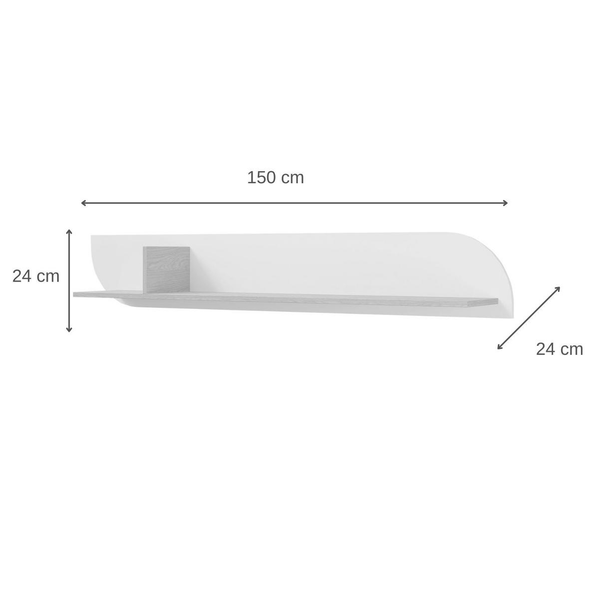 WANDREGAL Camel, 150 cm mit dekorativer Rückwand, Frühlingseiche + Macadamia - Eichefarben/Beige, Holzwerkstoff (150/24/24cm) - Beautysofa