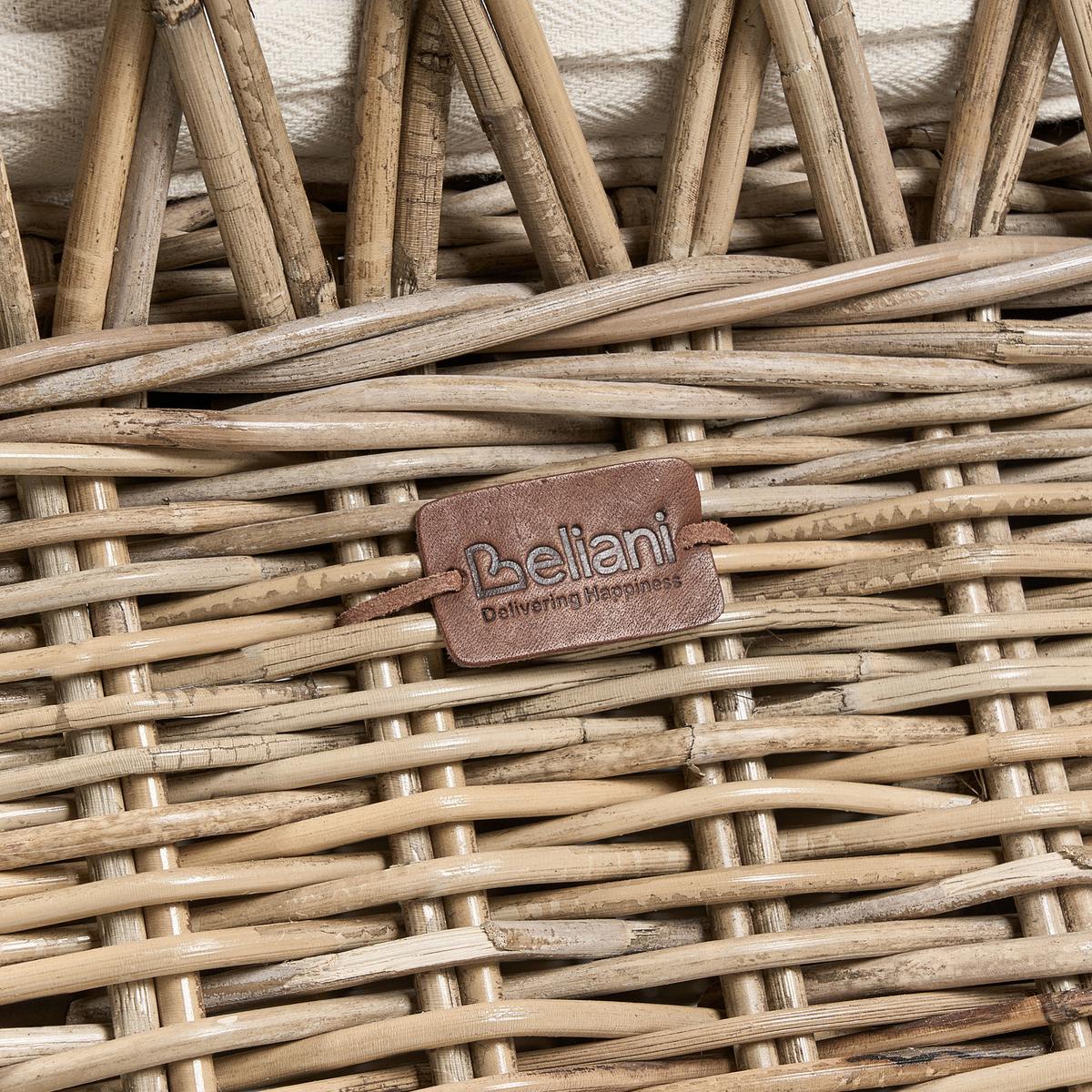 GARTENSESSEL Beige Maros II - Beige/Naturfarben, Naturmaterialien (53/90/70cm) - Beliani