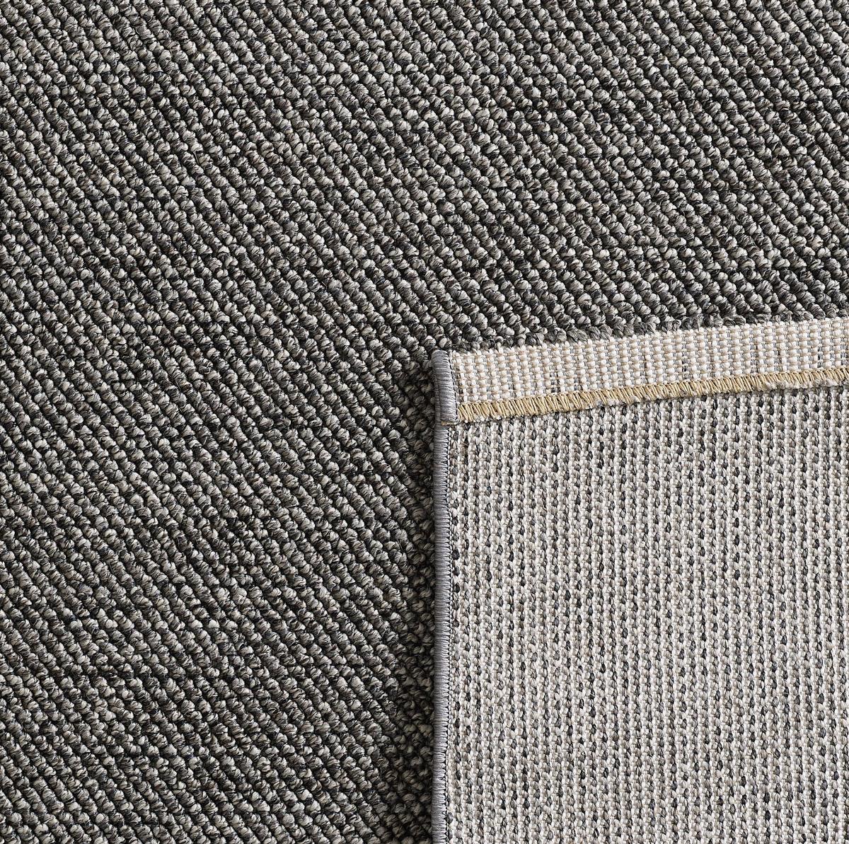 TEPPICH Flachgewebe CIMA in Grau, einfarbig, 80 x 150 cm - Grau, Textil (150/80cm) - KADIMA DESIGN