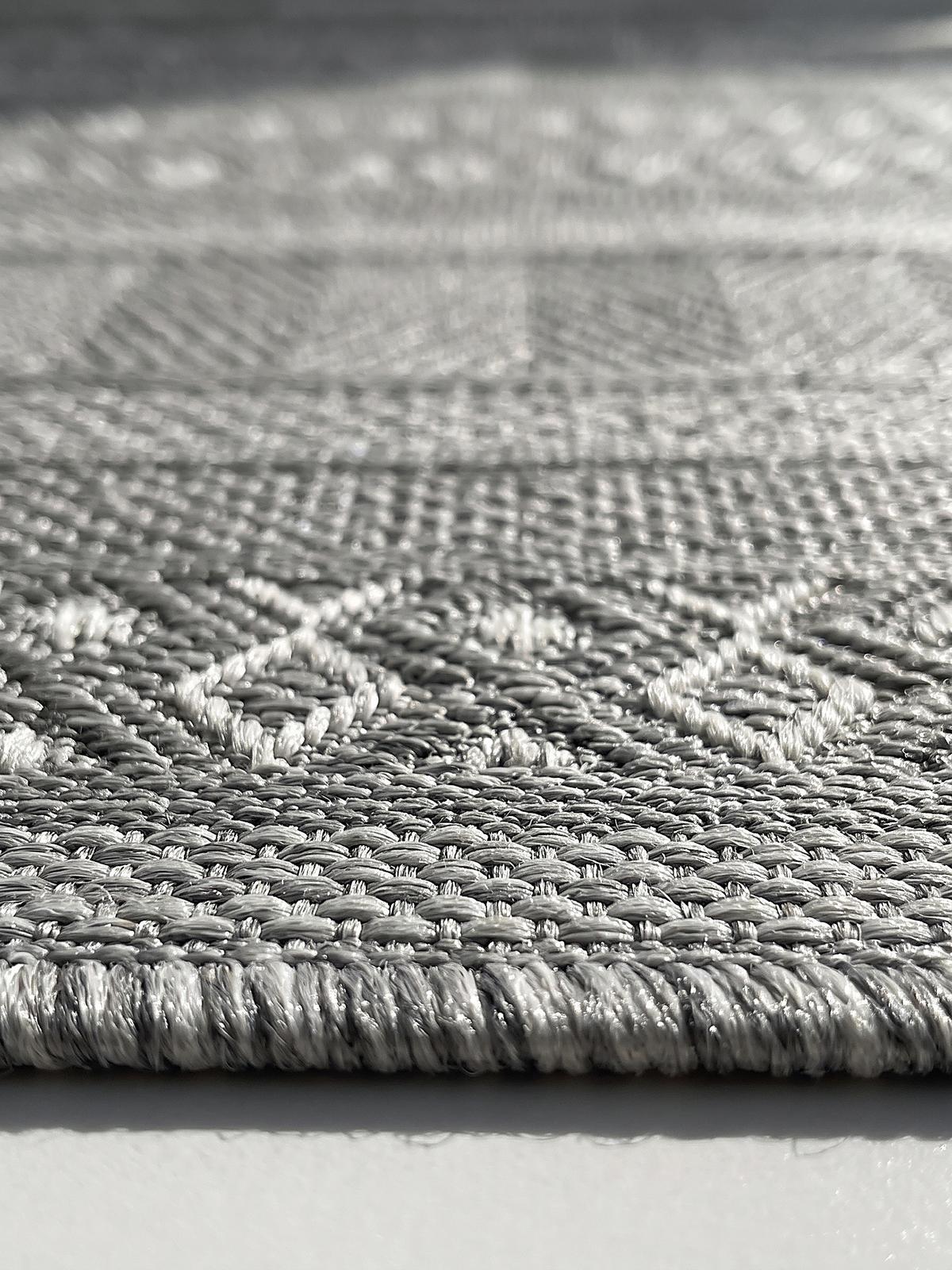 TEPPICH Flachgewebe ESERA Gestreift Polypropylen Grau 200 x 280 cm - Grau, Textil (200/280cm) - KADIMA DESIGN