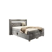 BOXSPRINGBETT Bett Elektrisch Armando - Grau, Holzwerkstoff/Textil (140/200cm) - Fun Möbel