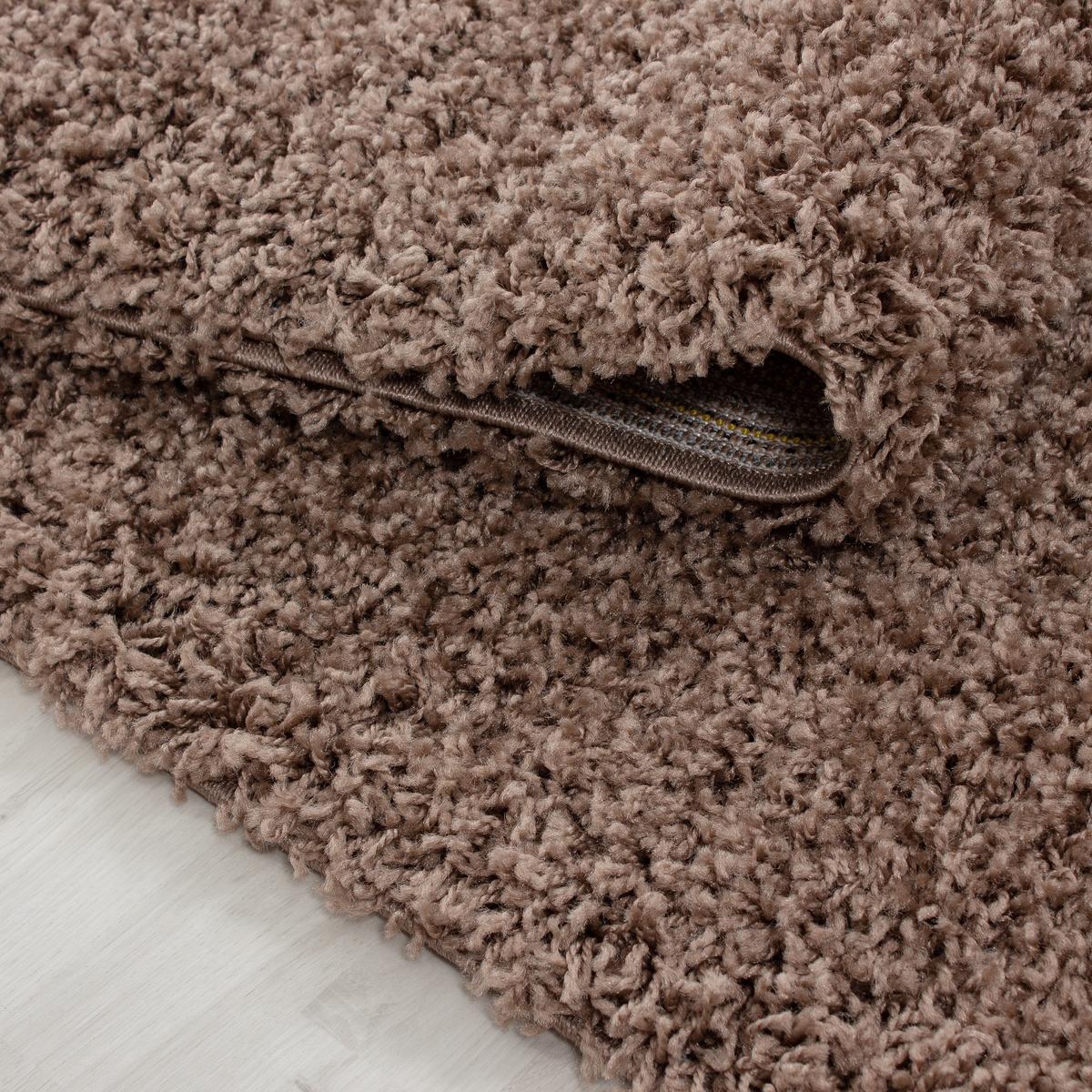 HOCHFLORTEPPICH RHEIN, einfarbig, aus Polypropylen, Mokka, 80 x 250 cm - Braun, Textil (250/80cm) - KADIMA DESIGN