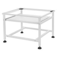 WASCHMASCHINEN UNTERGESTELL mit Ablage ausziehbar Weiß 62,5x50,1x40,5 cm - Weiß, Metall (50.1/40.5/62.5cm) - ML-DESIGN