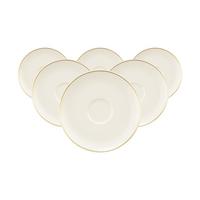 KOMBI-UNTERTASSEN Savona Goldlinie creme ø 13 cm 6er Set - Creme, Keramik (13cm) - Seltmann Weiden