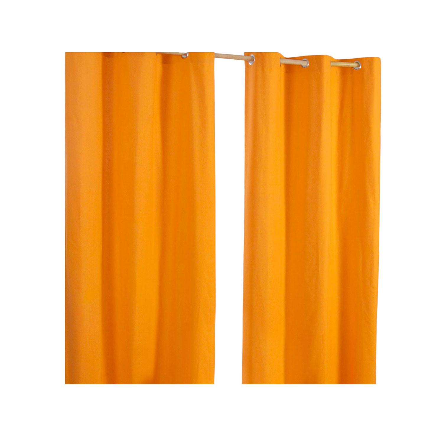 ÖSENVORHANG blickdicht 2er-Set, 117/137 cm - Orange, Textil (117/137cm) - Homescapes