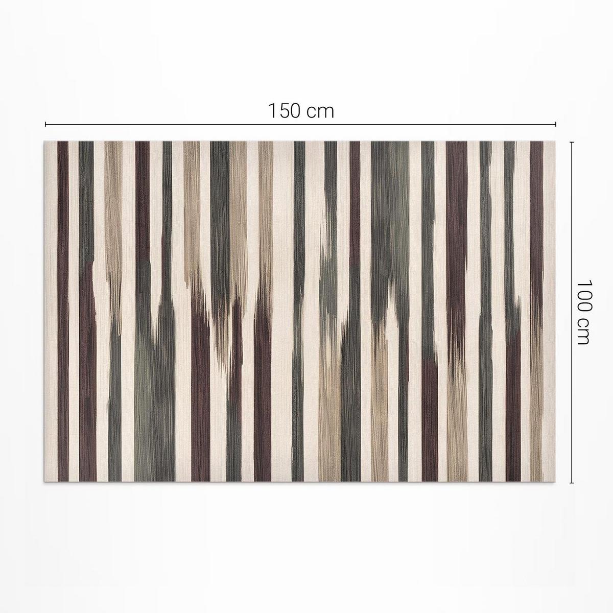 TEPPICH 100x150 cm Pastell Boho Streifen Muster - Champagner, Kunststoff (100/150cm) - Wallfluent