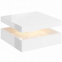 COUCHTISCH MDF Weiß - Weiß Hochglanz, Holzwerkstoff (78/78/40cm) - HOMCOM