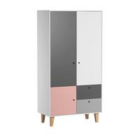 SCHRANK rosa - Pink, Holzwerkstoff (103.5/201.5/55cm) - Petits-meubles