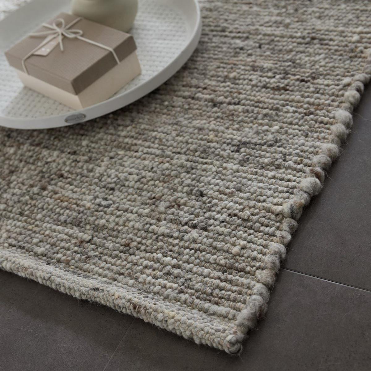 HANDWEBTEPPICH Anden 60x90 cm - Dunkelgrau, Textil (60/90cm) - Rug and Roll