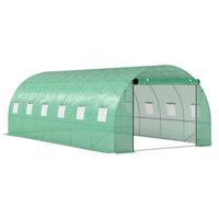 FOLIENTUNNEL, 600L x 300B x 197H cm - Grün, Kunststoff (300/197/600cm) - Outsunny