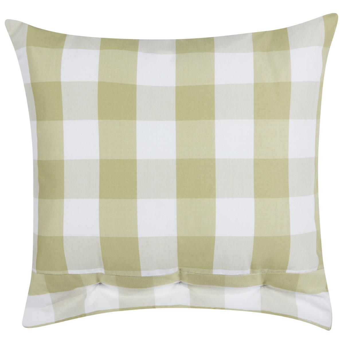 DEKOKISSEN 2er-Set Hellgrün 45/45 cm Tamnine - Hellgrün/Weiß, Textil (45/45cm) - Beliani