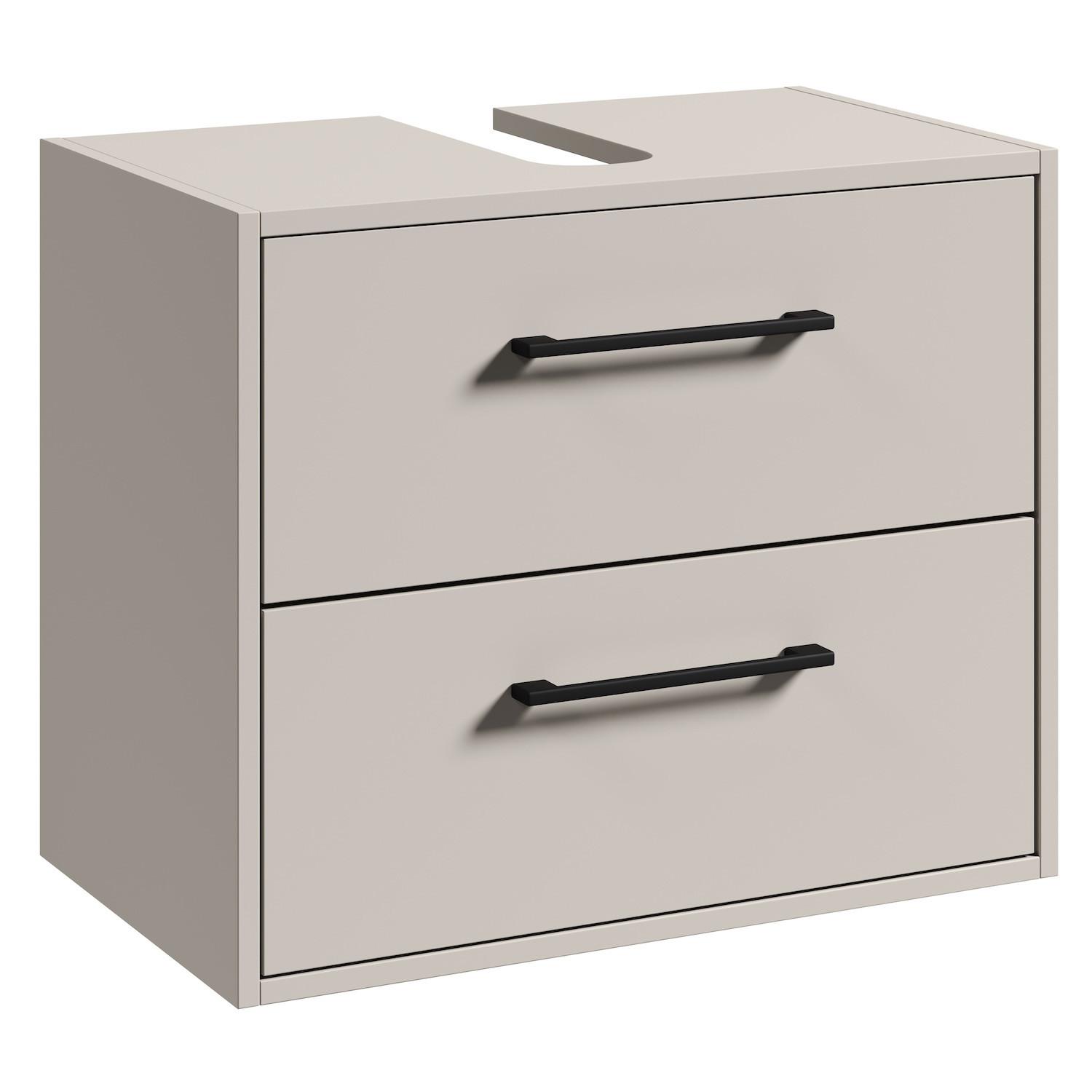 WASCHBECKENUNTERSCHRANK Florence 2 Schubladen Cashmere - 60 x 35 x 47 cm - Kaschmir, Holz (60/50/35cm) - Badplaats