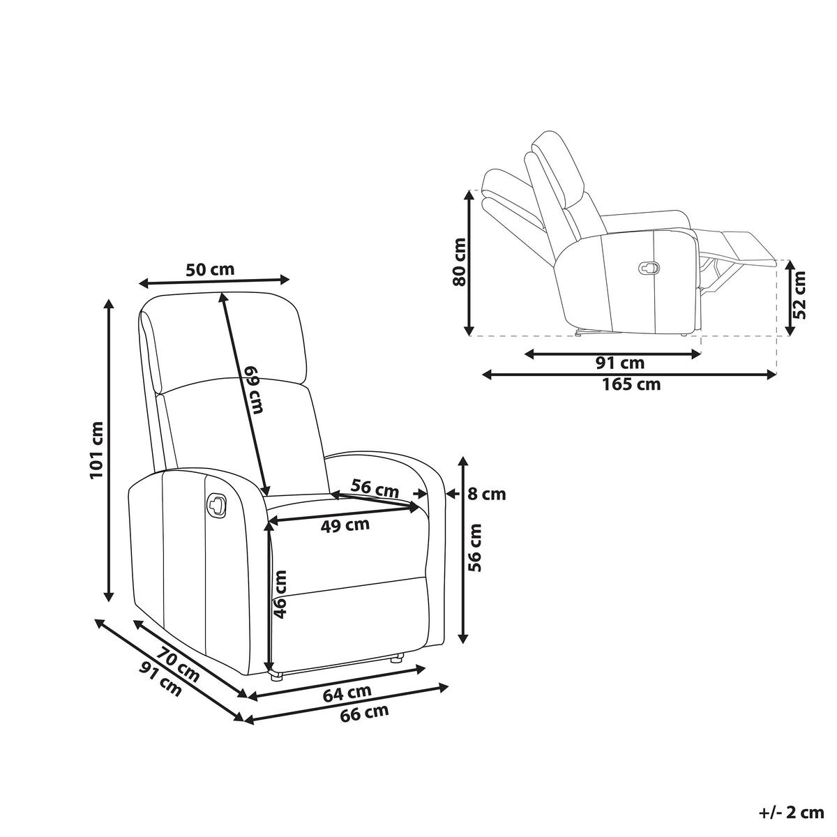 SESSEL Kunstleder Weiß Virrat - Weiß, Textil/Metall (65/102/91cm) - Beliani