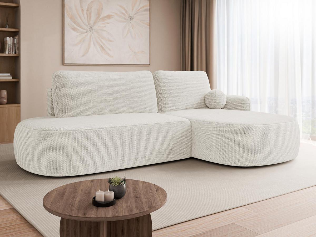 ECKSOFA Loridu O, Seite: Rechts - Creme/Schwarz, Holz/Kunststoff (274/174cm) - MIRJAN24