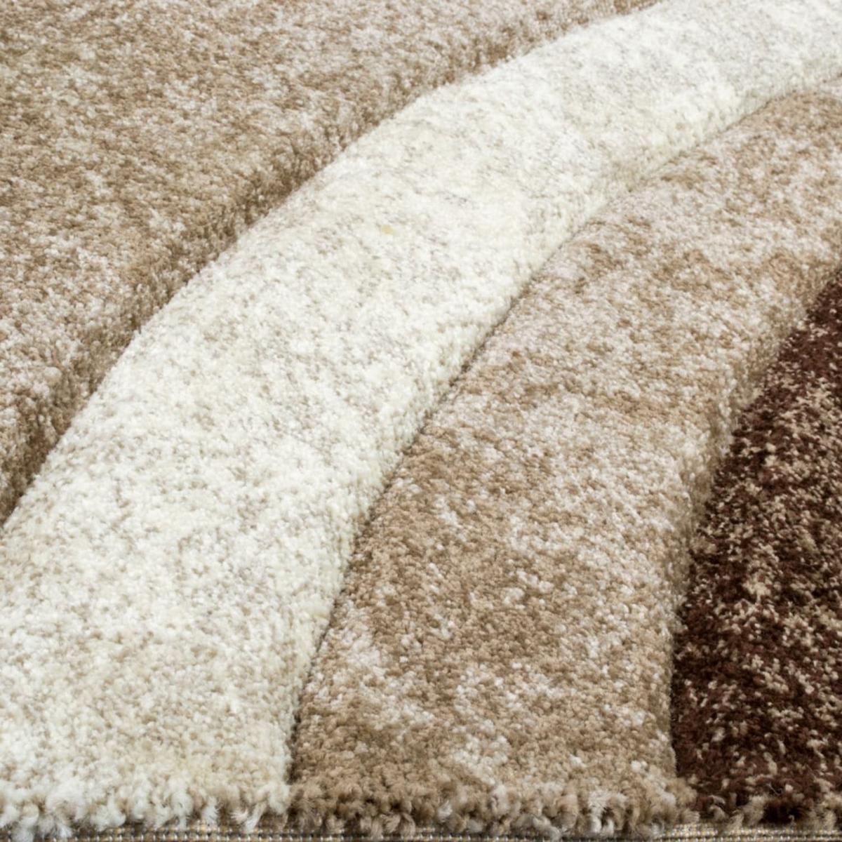 KURZFLORTEPPICH, abstrakt, Florhöhe 12 mm, Braun, 80 x 150 cm - Braun, Textil (150/80cm) - KADIMA DESIGN