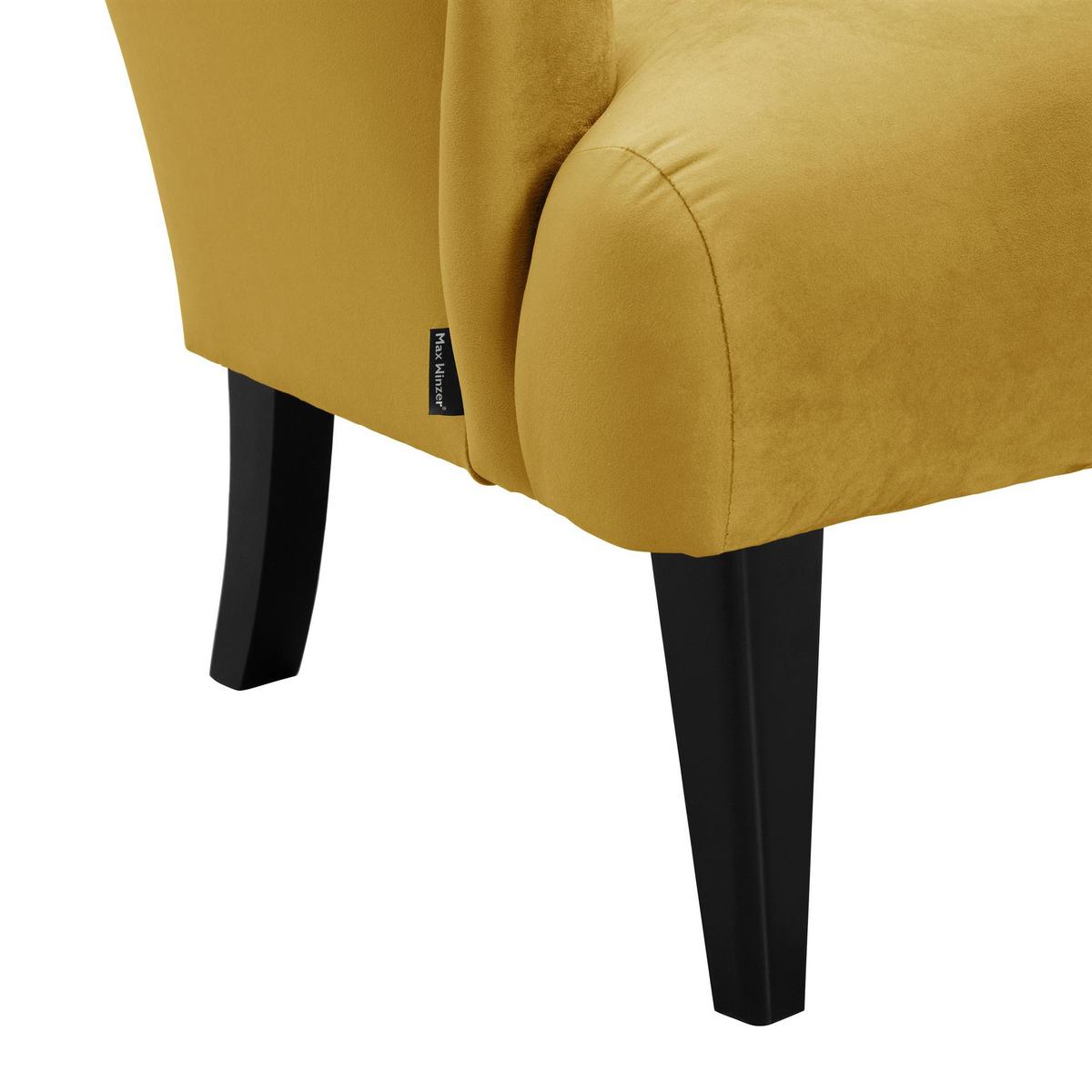 SESSEL Kayley Samtvelours mais - Currygelb, Kunststoff (71/97/82cm) - 58aufmkessel