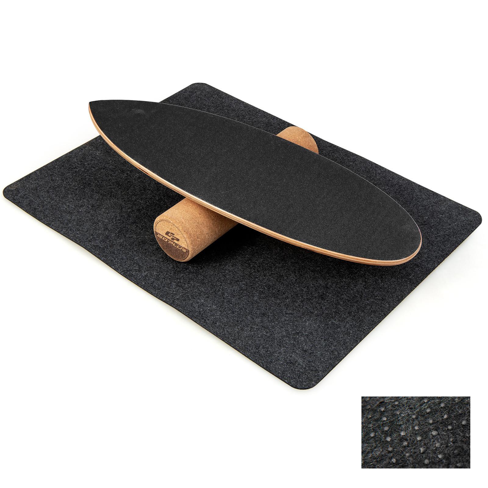 BALANCIERBRETT Schwarz - Schwarz, Holz (82/28cm) - COSTWAY