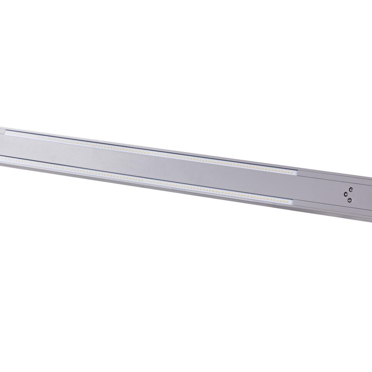 STEHLAMPE Perseus 7/95/186 cm - Silberfarben, Metall (7/95/186cm) - Beliani