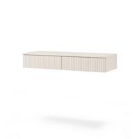 KONSOLENTISCH Soft mit 2 Schubladen und geriffelten Fronten, ohne Beinen - Kaschmir, Holzwerkstoff/Metall (38/100/17cm) - Beautysofa