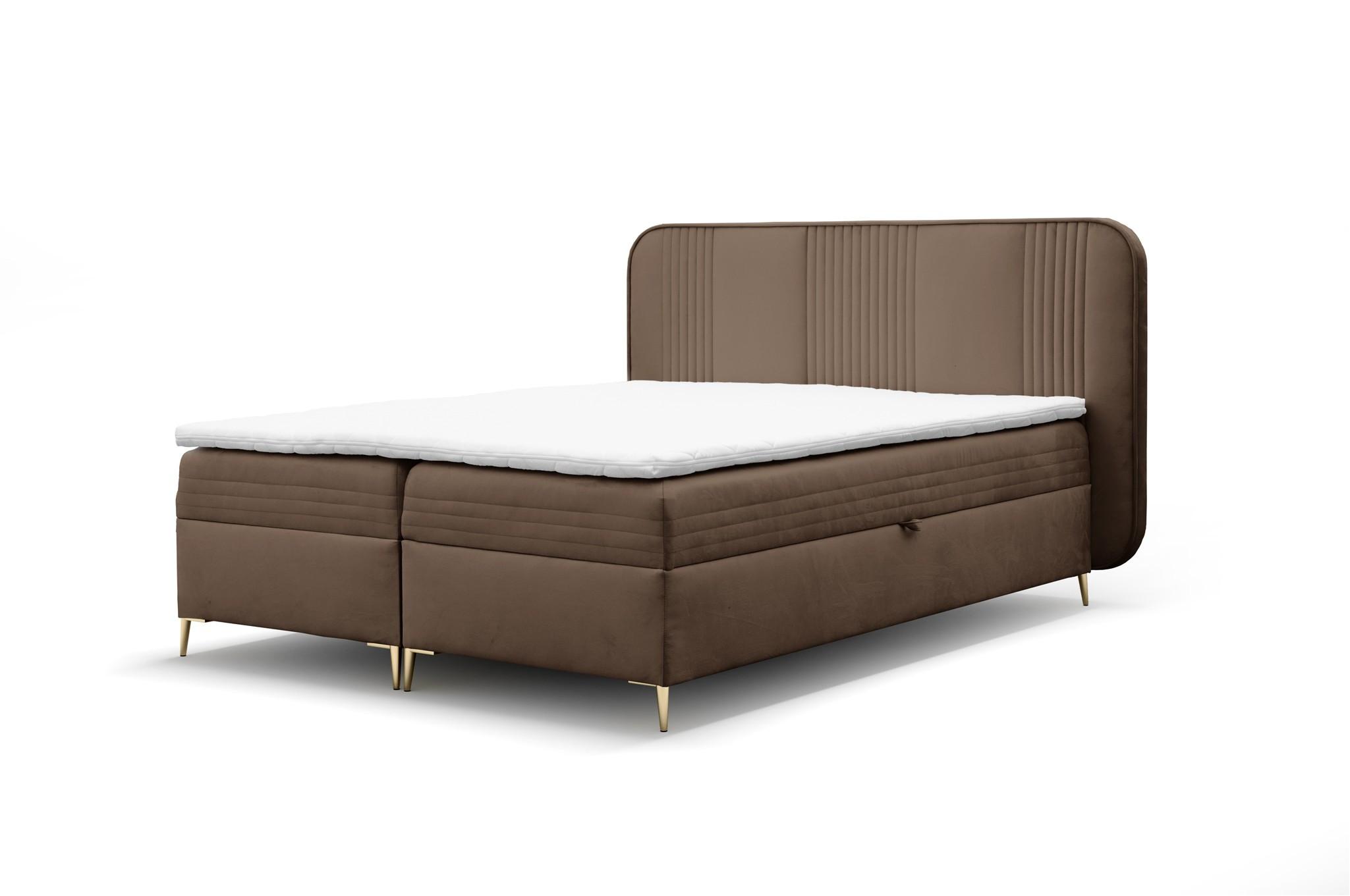 BOXBETT Alize - Dunkelbraun, Holzwerkstoff/Textil (120/200cm) - Fun Möbel