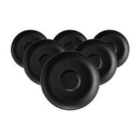 KOMBIUNTERTASSEN Liberty Velvet Black schwarz ø 16,1 cm 6er Set - Schwarz, Keramik (16.1cm) - Seltmann Weiden