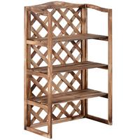 BLUMENSTÄNDER, Tannenholz, Naturholz - Naturfarben, Holz (38/120/75cm) - Outsunny