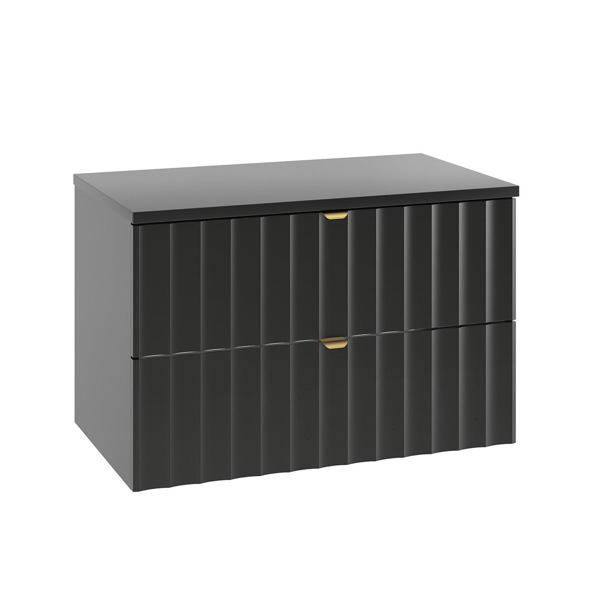 WASCHTISCHUNTERSCHRANK 80.6cm Lexa Schwarz - Schwarz, Holzwerkstoff (80.6/52.2/46.5cm) - Petits-meubles