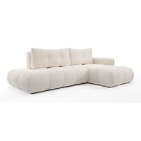 ECKSOFA L Form Hosio Beige 286/177/88 cm Rechts mit Schlaffunktion - Beige/Schwarz, Kunststoff/Textil (286/177cm) - AX Living