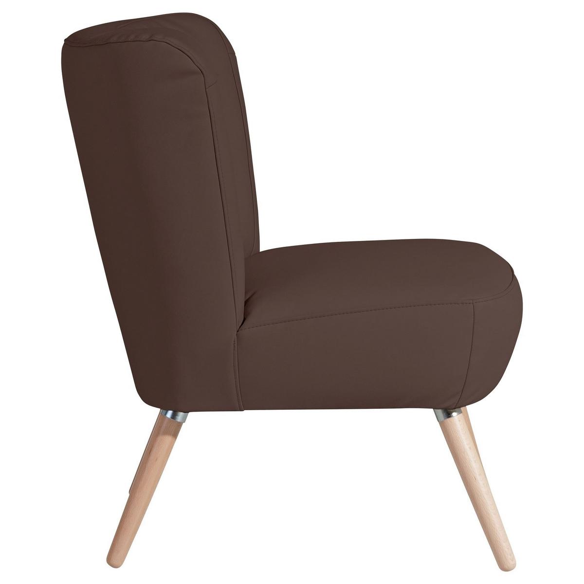 SESSEL Kassi Bezug Kunstleder Buche natur / braun - Braun, Kunststoff (69/80/68cm) - 58aufmkessel
