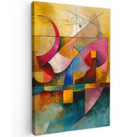 LEINWANDBILD Kunst - Abstrakt - Modern Deko Groß 90x140 cm - Gelb, Textil (90/140cm) - MuchoWow