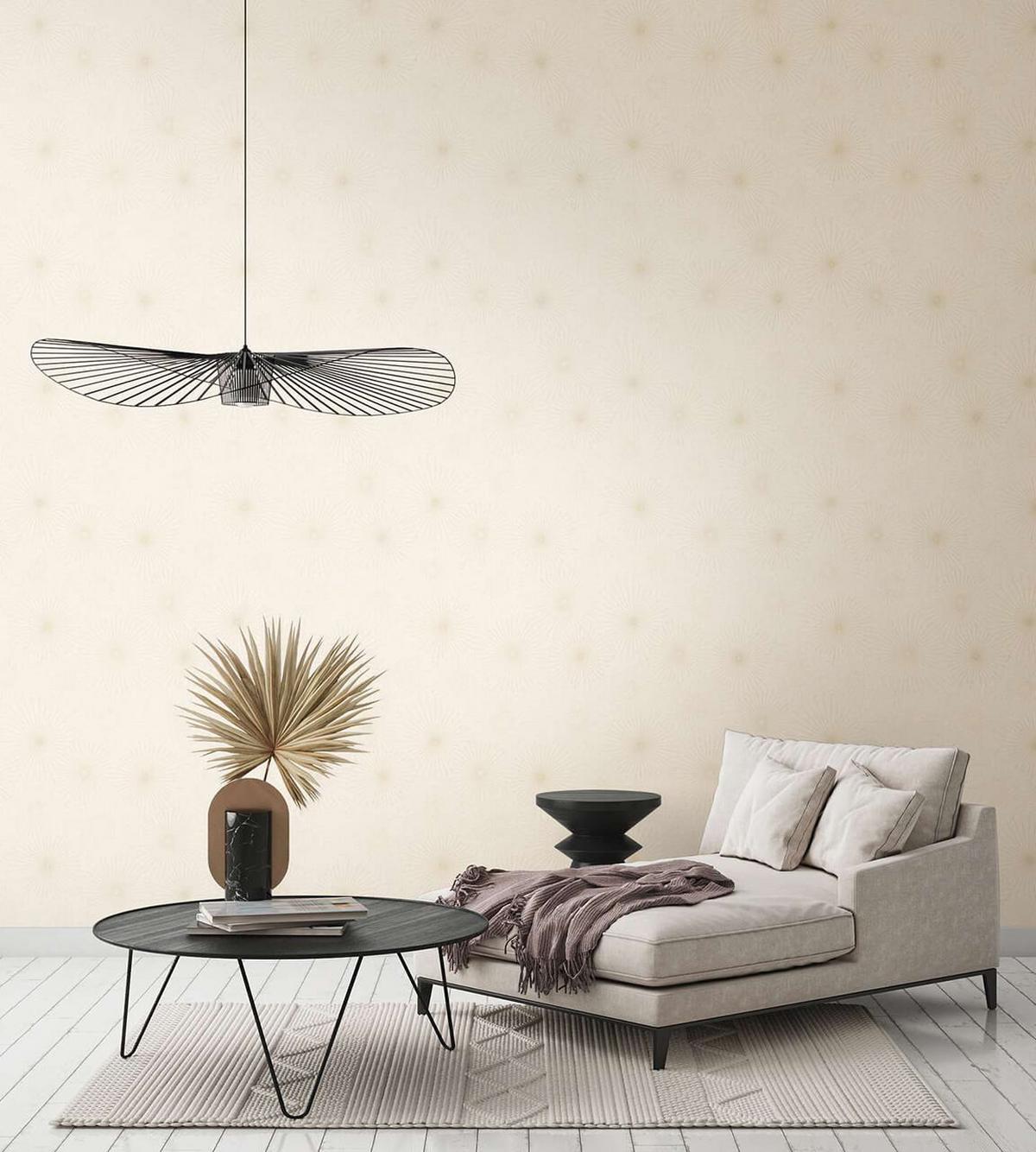 VLIESTAPETE Beige 53/1005 cm - Goldfarben, Textil (53/1cm) - KUNSTLOFT