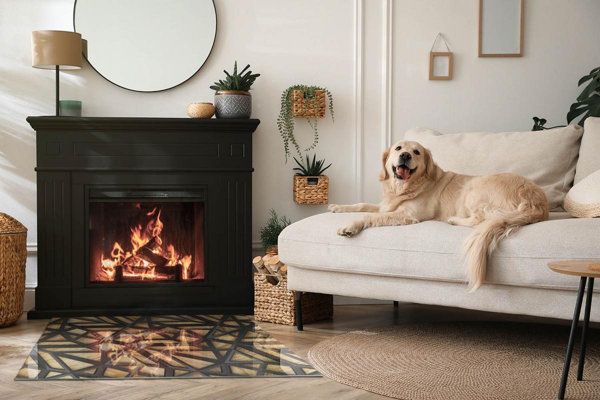 GLASPLATTE für Kamin 100x70 cm - Braun, Glas (100/70/0.4cm) - TULUP