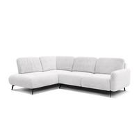 ECKSOFA FEBE 5-Sitzer links, creme - Creme/Schwarz, Holz/Textil (271/190cm) - Wozimo