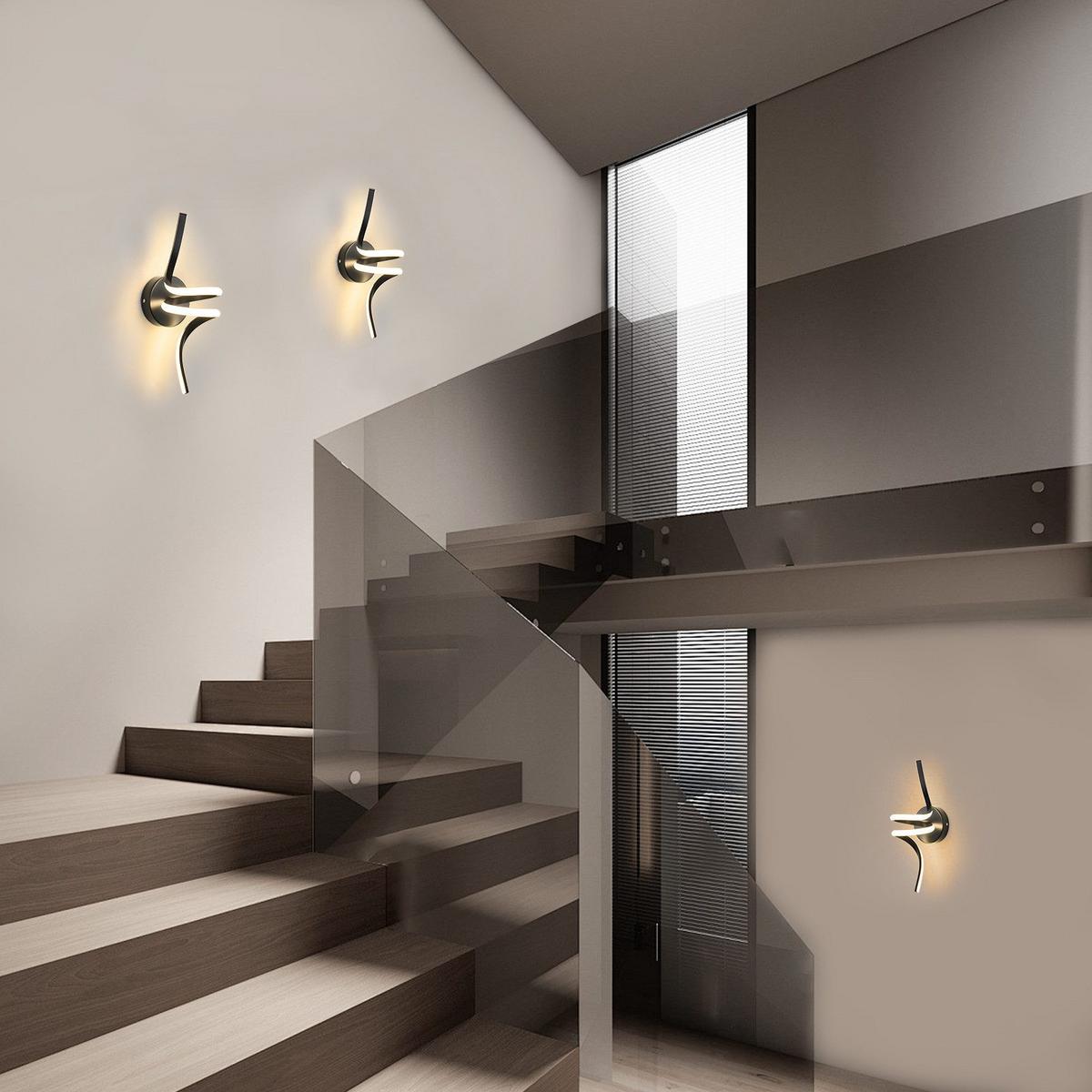 LED - WANDLEUCHTE Tauvaris 12.5/16.5/40.5 cm - Schwarz, Metall (12.5/16.5/40.5cm) - ZMH