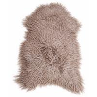 LAMMFELL Island Langhaar natur lockig weich Premium Hell Taupe ca. 105 cm - Taupe, Fell (55/105cm) - Provellus