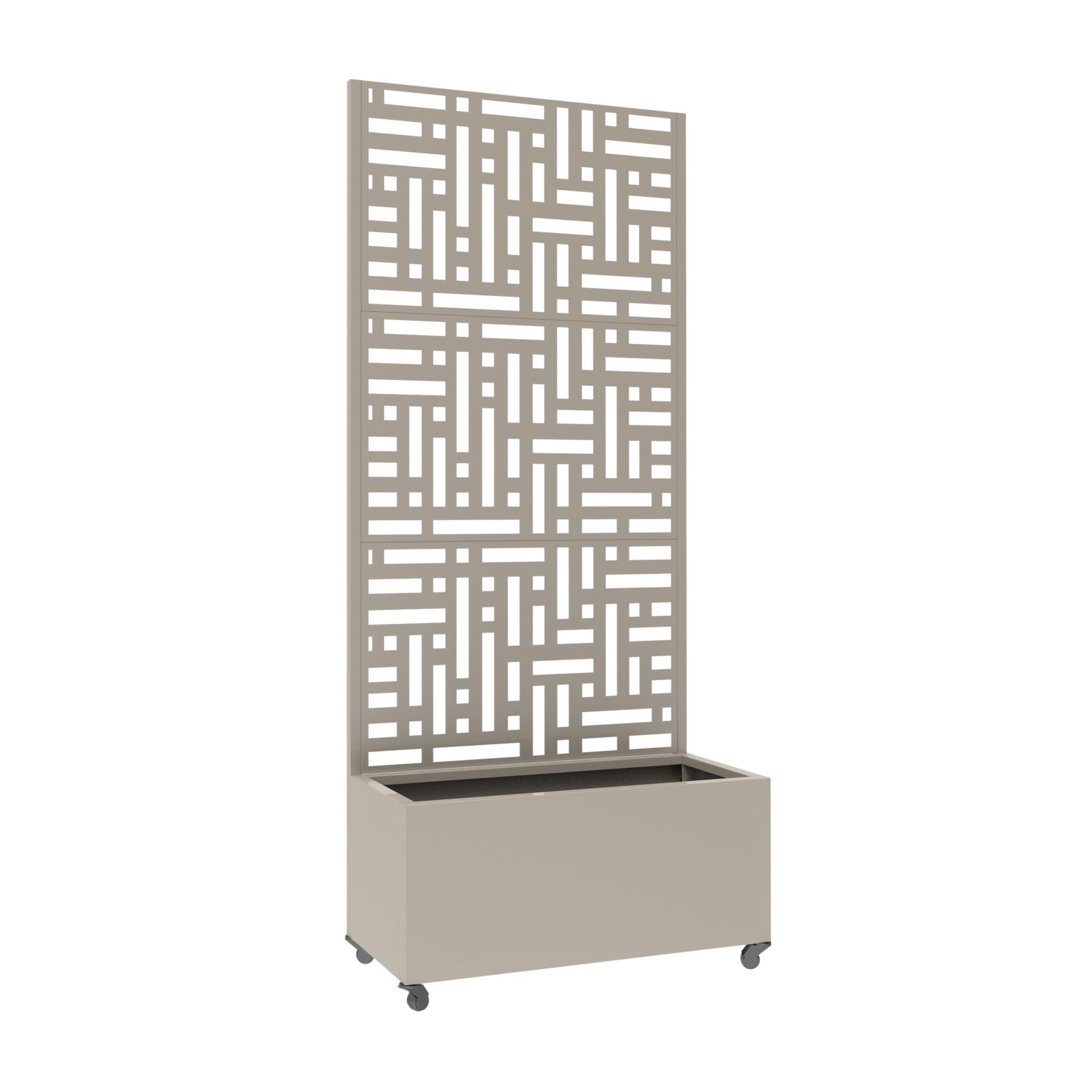 BLUMENKASTEN mit Trennwand Bernalda - Beige, Metall (82/190/38cm) - casa.pro