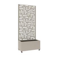 BLUMENKASTEN mit Trennwand Bernalda - Beige, Metall (82/190/38cm) - casa.pro