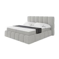 BOXBETT - AURI-H3 - 140x200 Hellgrau Aragon - Taupe, Holzwerkstoff (140/200cm) - ALTDECOR