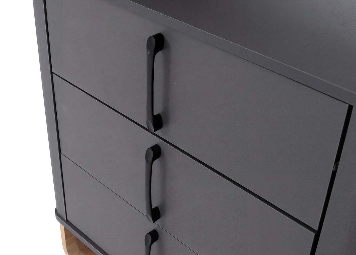 KOMMODE Dunkelgrau, Braun - Dunkelgrau/Braun, Holz (120/80/42cm) - MCW