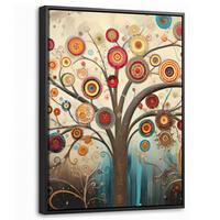 LEINWAND Bilder mit Rahmen - Baum - Baum des Lebens - Farbe - 30x40 - Braun, Textil (30/40cm) - MuchoWow