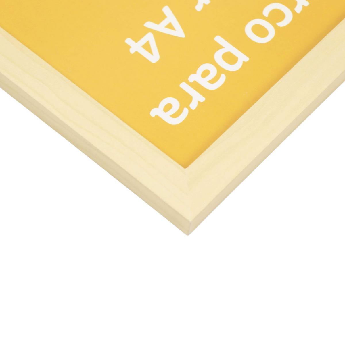 RAHMEN aus MDF und Acrylglas Schutz und Aussteller für Fotografien, Bilder, Poster, Gemälde, Dekoration für Haus Farbe Hellholz A4 - Beige, Holz (21/3cm) - Nacnic