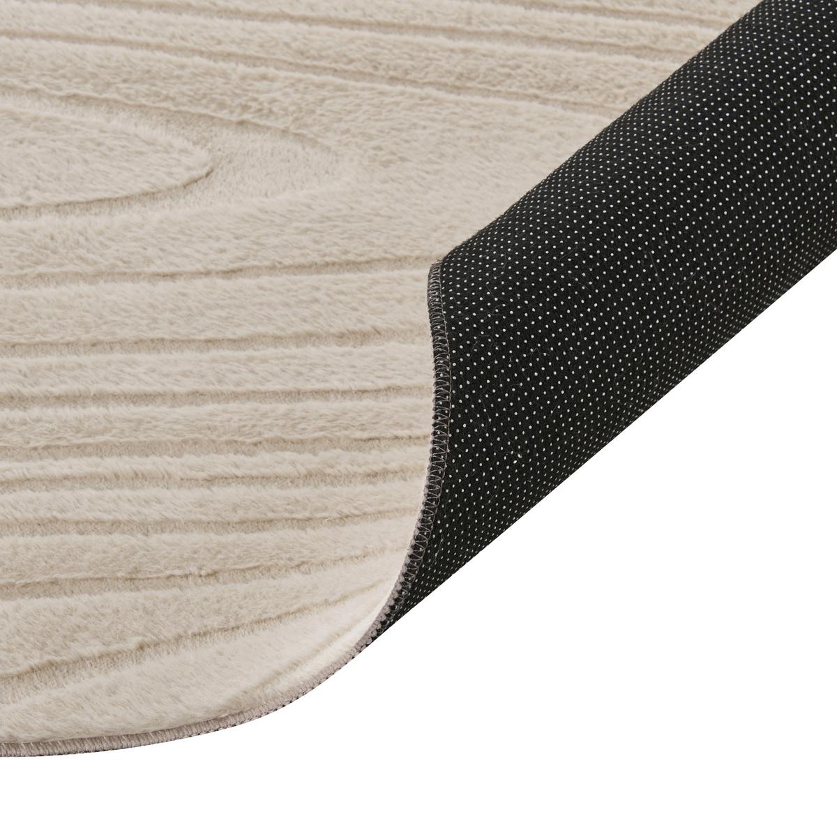 KUNSTFELLTEPPICH Beige 160/230 cm Ontake - Beige, Kunststoff (160/230cm) - Beliani