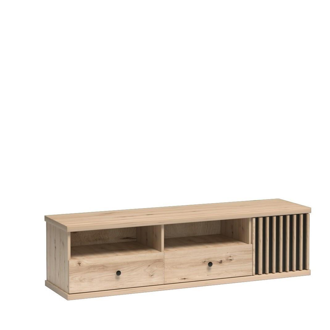 LOWBOARD ALMERIA 160,6/43,4/40,6 cm, Eiche Artisan - Eiche Artisan, Holzwerkstoff (160.6/43.4/40.6cm) - MASSENO