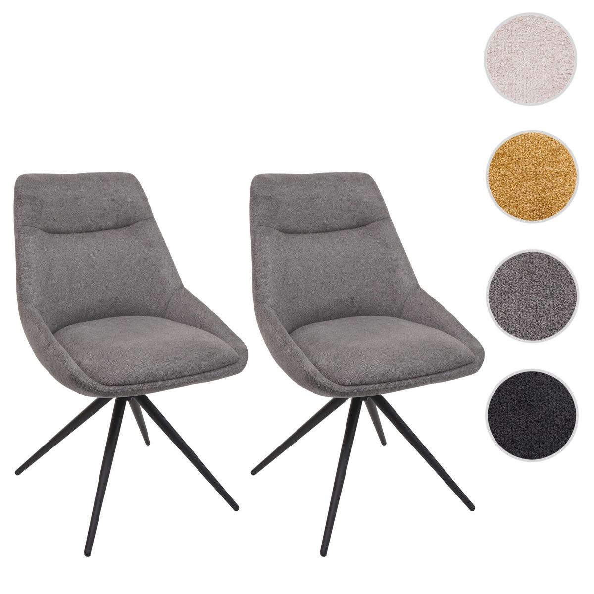 ESSZIMMERSTUHL Grau 2er-Set - Grau, Textil (51/86/60cm) - MCW