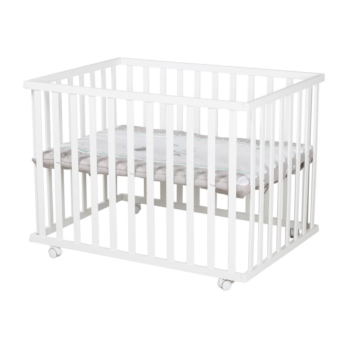 LAUFGITTER 100x75 Indibär - Weiß, Holzwerkstoff (72.5/72/98cm) - Roba