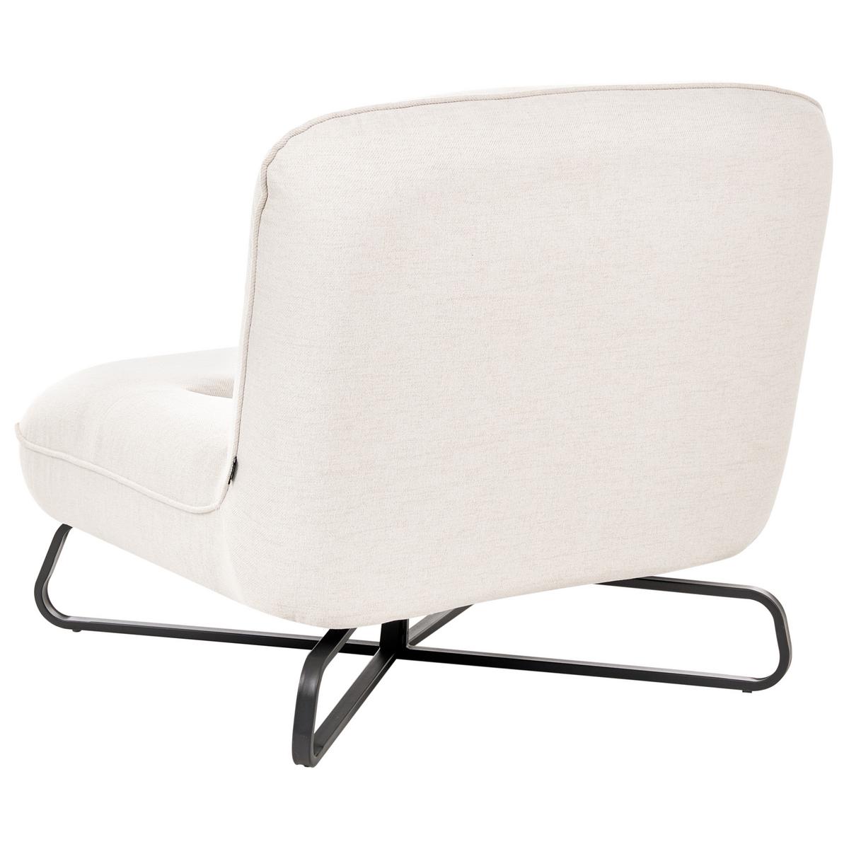 SESSEL Stoff Cremeweiß Lindal - Weiß, Textil (85/85/83cm) - Beliani