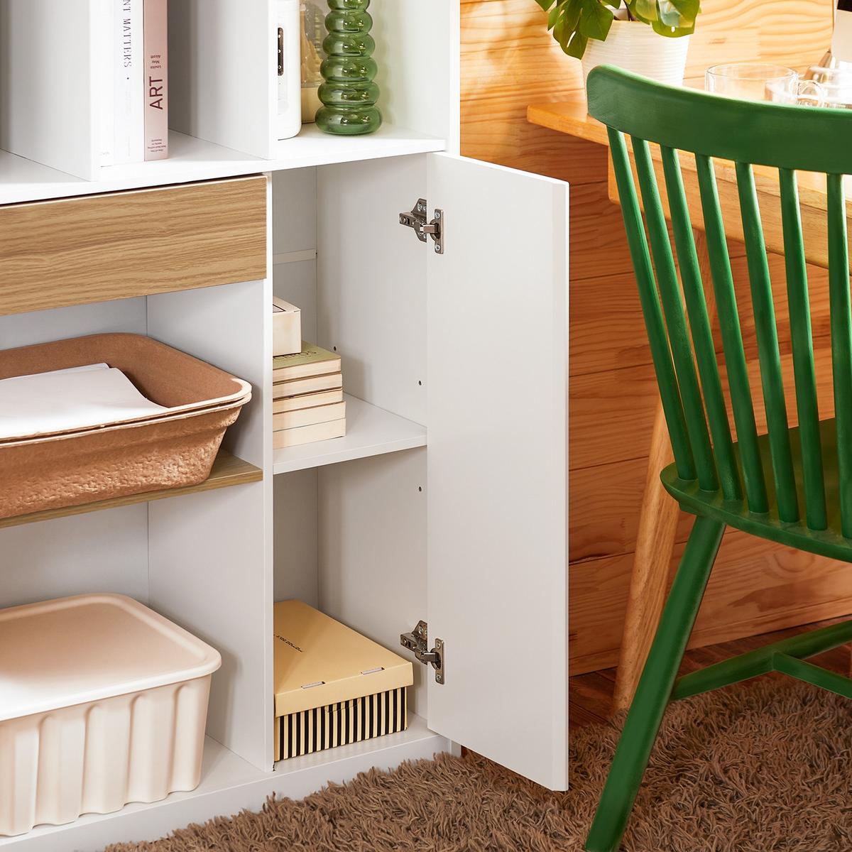 BÜCHERREGAL Weiß - Weiß, Holzwerkstoff (72/110/30cm) - SoBuy