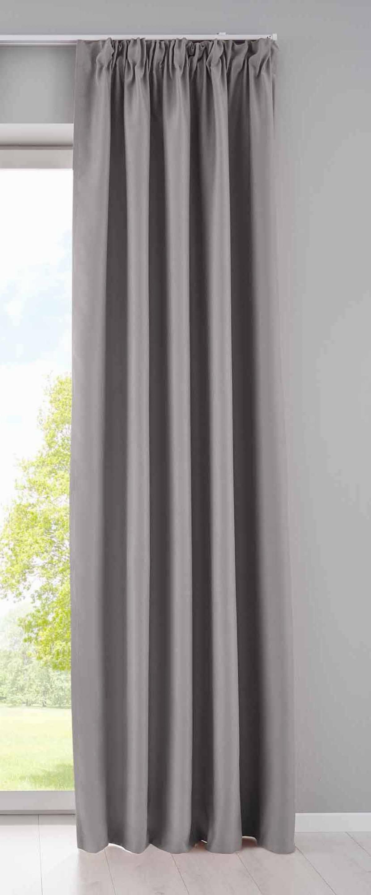 VORHANG »NewYork« HxB 225x295 cm Grau - Grau, Textil (295/225cm) - Gardinenbox